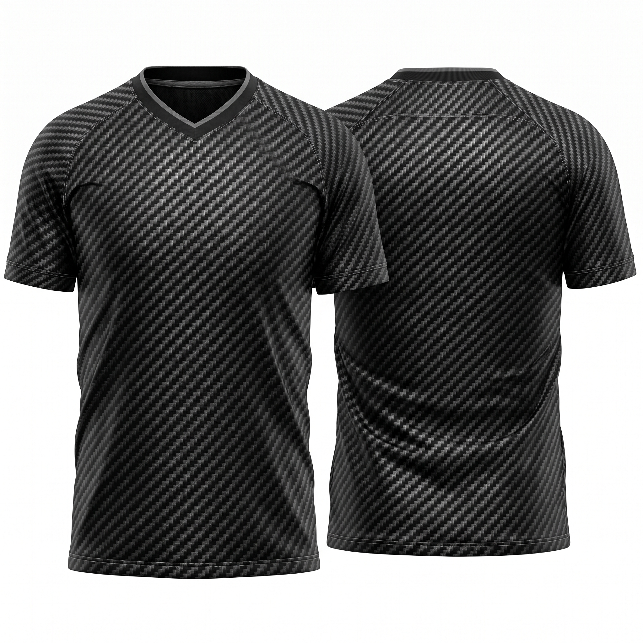 Carbon Fiber Pro Soccer Jersey Front and Back View