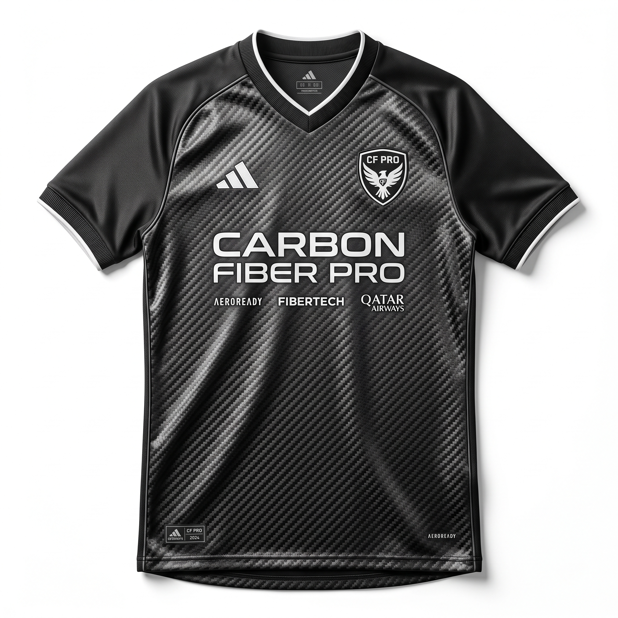 Carbon Fiber Pro Sublimation Sports Jersey Front View