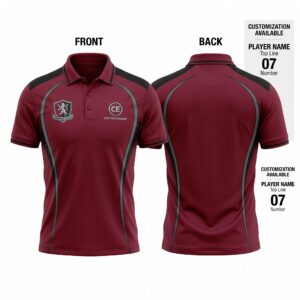 Crimson Elite Apex Custom Polo Shirt Front and Back Premium Sublimation Team Uniform with Custom Logo