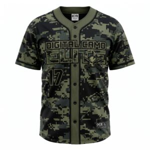 Digital Camo Elite Sublimation Baseball Jersey Front View