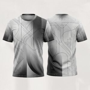 Minimal Luxury Pattern Sublimation T-Shirt Front and Back View