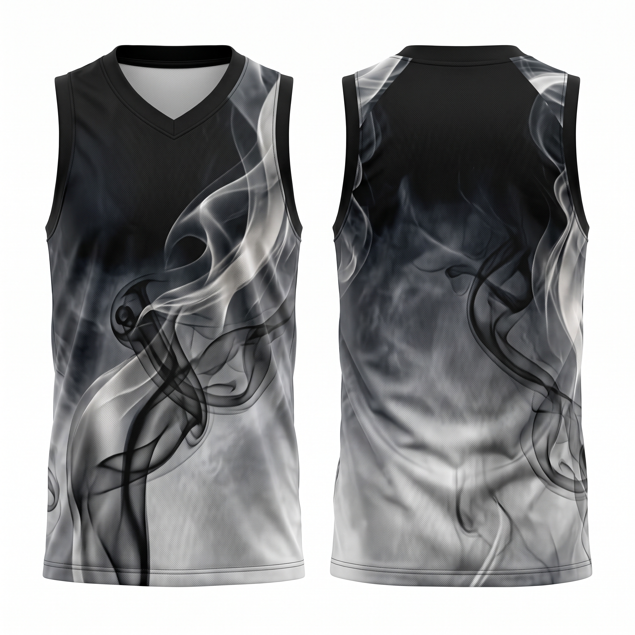 Phantom Smoke X Basketball Jersey Front and Back View