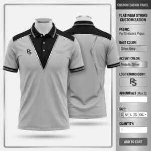 Platinum Strike Apex Custom Polo Shirt Front and Back Premium Custom Sublimation Team Uniform