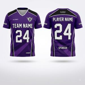 Custom Lacrosse Uniform Deep Purple jersey front and back