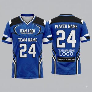 Custom Lacrosse Uniform Royal Blue jersey front and back