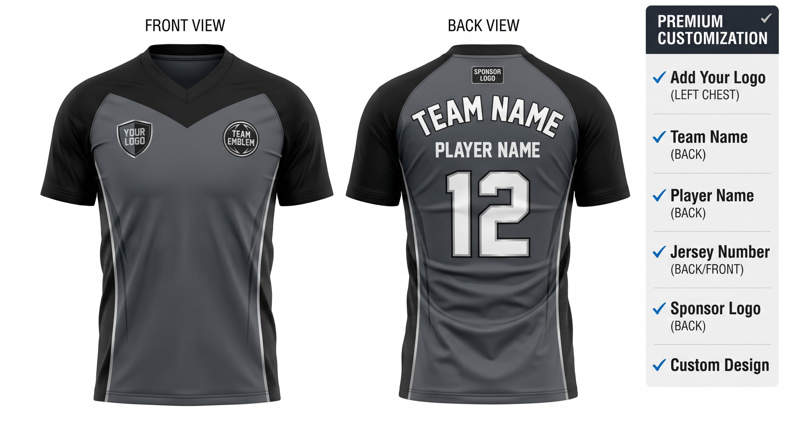Stealth Elite Custom Volleyball Jersey Set front and back premium sublimation volleyball uniform